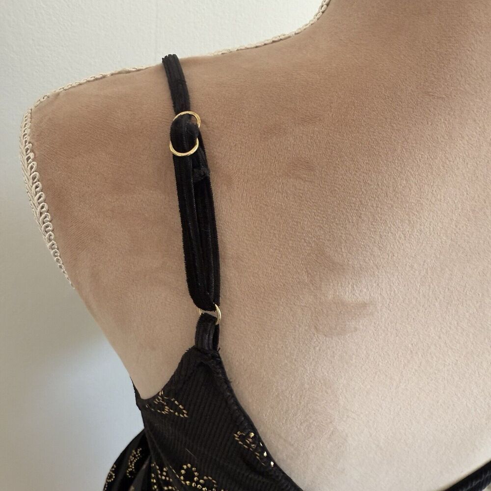 TULAROSA | Revolve Emily Wrap Mini Dress in Black and Gold | Size XS - Picture 7 of 12